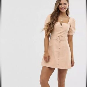 ASOS Peach Button-Front Dress
